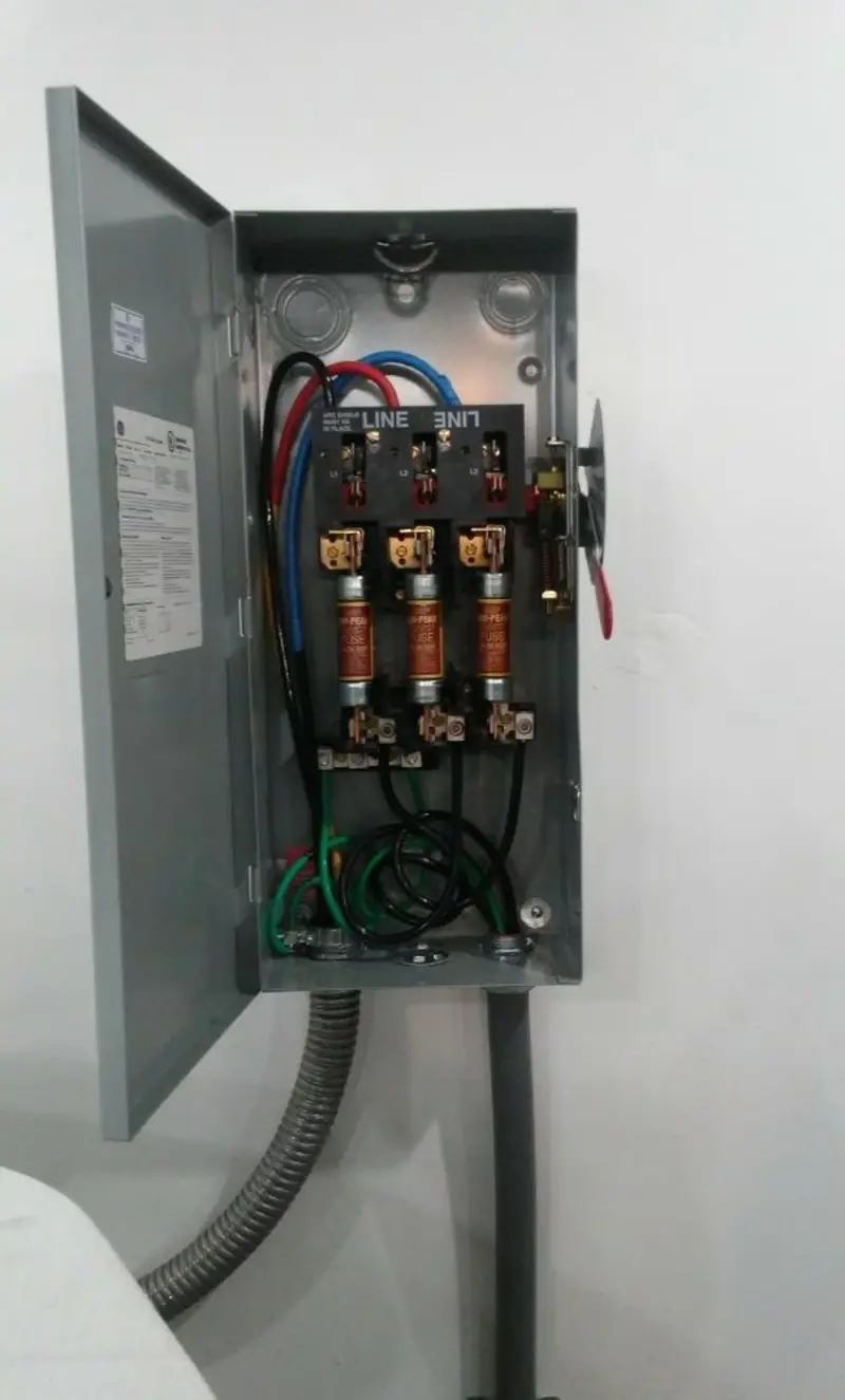Three-phase disconnect switch installed for Electrical Wiring & Rewiring in Pine Hill
